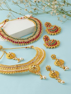 RUBANS Alloy Gold-plated Gold, Multicolor Jewellery Set(Pack of 1)