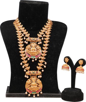 Ethnicking Brass, Alloy Gold-plated Gold Jewellery Set(Pack of 1)