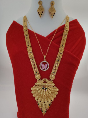 RAACZION Alloy Gold-plated Multicolor Jewellery Set(Pack of 4)
