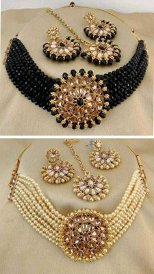 Arbuda Maa Immitation Alloy Gold-plated Multicolor Jewellery Set(Pack of 1)