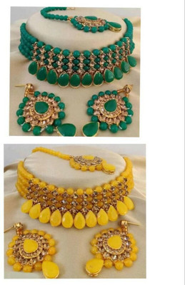 JMBW INTERNATIONAL Alloy Gold-plated Yellow Jewellery Set(Pack of 3)