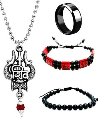 KINGSTYLEIMPEX Stainless Steel Silver Multicolor Jewellery Set(Pack of 4)