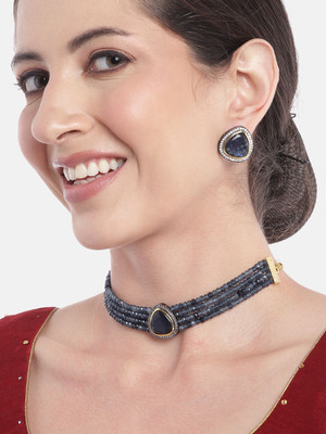 ANOUK Brass Blue Jewellery Set(Pack of 1)