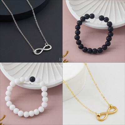 BOGHRA SALES Brass, Crystal, Alloy Gold-plated, Silver Multicolor Jewellery Set(Pack of 4)