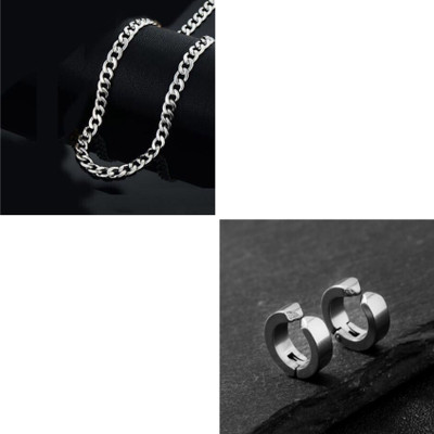 MAATRCHAAYA Stainless Steel Sterling Silver Silver Jewellery Set(Pack of 2)