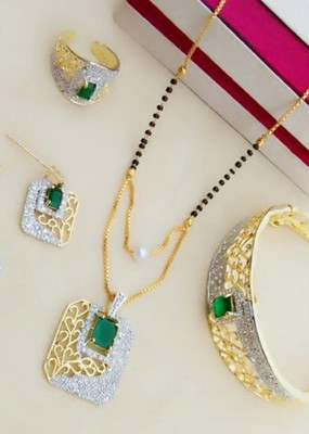 N P FASHION Alloy Gold-plated Multicolor Jewellery Set(Pack of 1)