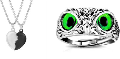 ruby collection Alloy Black, Silver, Green Jewellery Set(Pack of 2)