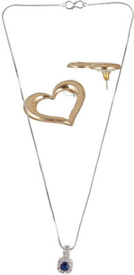 SKG Fashions Stone Blue, Gold Jewellery Set(Pack of 1)