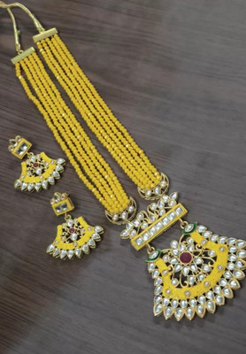 Poojajewl Brass Gold-plated Yellow Jewellery Set(Pack of 3)