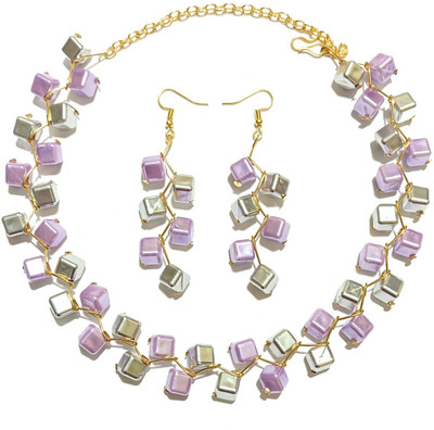 UTTARAI Alloy Silver, Purple Jewellery Set(Pack of 3)