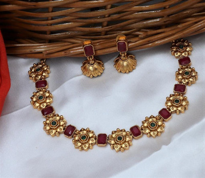 DC Alloy Gold-plated Multicolor Jewellery Set(Pack of 1)