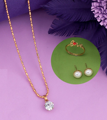 Jewel WORLD Brass, Alloy Gold-plated Gold, Multicolor Jewellery Set(Pack of 1)