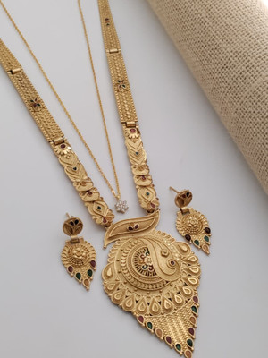 Niva Fashion Brass Gold-plated Gold Jewellery Set(Pack of 1)