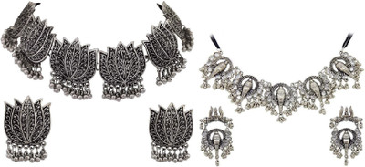 Lathar Alloy Silver Jewellery Set(Pack of 6)