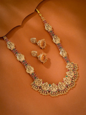 YELLOW CHIMES Brass Gold-plated Gold Jewellery Set(Pack of 1)