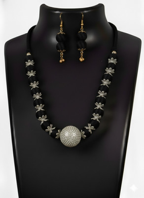 A S enterprize Oxidised Silver Black Jewellery Set(Pack of 1)