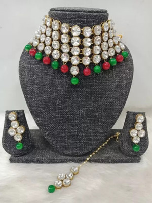 CATALYST Brass Brass Red, White, Green, Gold Jewellery Set(Pack of 1)