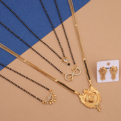 pearl jewellery Brass Gold-plated Gold Jewellery Set(Pack of 1)