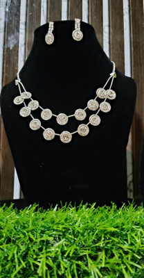 your local stylist Alloy Gold-plated, Silver Multicolor Jewellery Set(Pack of 1)