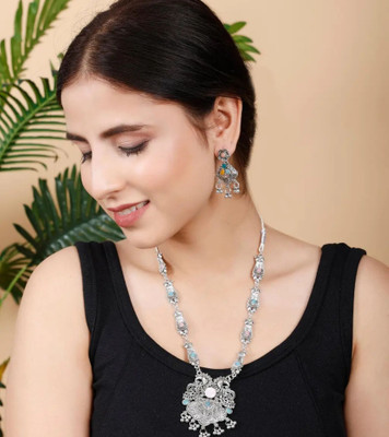 SHARANYA Alloy Silver Multicolor Jewellery Set(Pack of 1)
