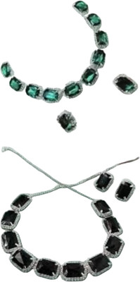 LJ CREATION Alloy Green, Black Jewellery Set(Pack of 2)