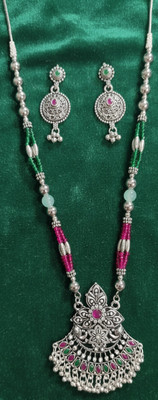 SHIVAM COLLECTION Alloy Black Silver Silver Jewellery Set(Pack of 3)