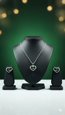 Dazzle Jewel Alloy Green Jewellery Set(Pack of 1)