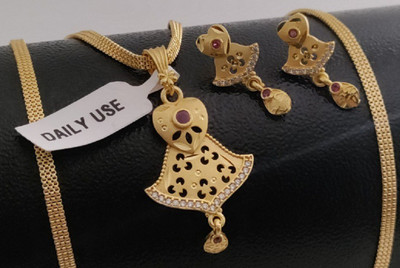 Rohit Fashion Brass Gold-plated Gold Jewellery Set(Pack of 1)