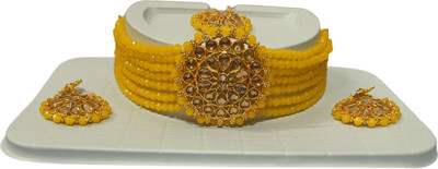 SHIVSHAKTI Alloy Gold-plated Yellow Jewellery Set(Pack of 3)