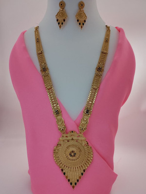 Shree Fashions World Brass Gold-plated Gold Jewellery Set(Pack of 1)