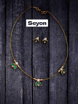 Seyon enterprises Alloy Gold-plated Multicolor Jewellery Set(Pack of 1)