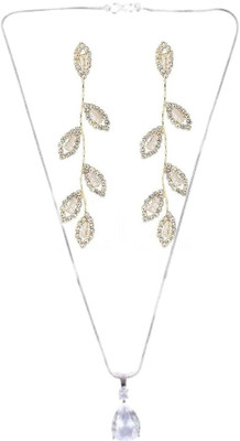 SRK Fashions Alloy White, Silver Jewellery Set(Pack of 1)