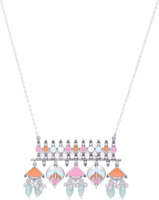 SRK Fashions Alloy Silver Multicolor Jewellery Set(Pack of 1)