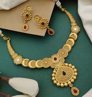 ShoreJewels Alloy Gold-plated Gold Jewellery Set(Pack of 3)