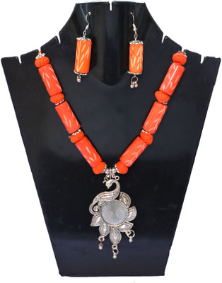 A S enterprize Oxidised Silver Multicolor Jewellery Set(Pack of 1)