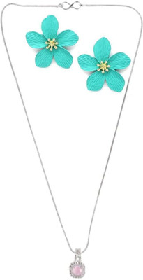 asthacollection Stone Pink, Blue Jewellery Set(Pack of 1)