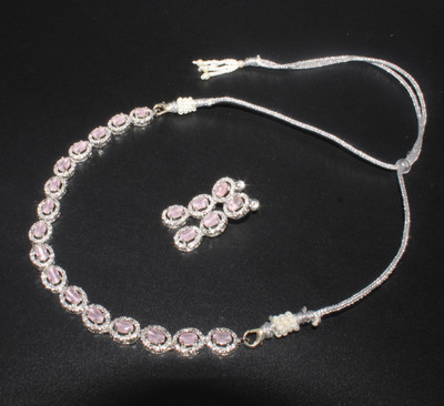 Twilight Gem Copper Silver Pink Jewellery Set(Pack of 3)