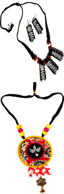 HOUSE OFF COMMON Oxidised Silver Black, Multicolor Jewellery Set(Pack of 2)