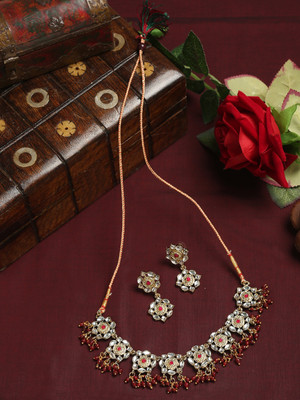 ANOUK Alloy Gold-plated Maroon Jewellery Set(Pack of 3)