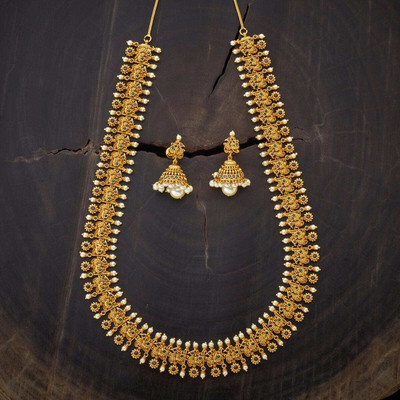 Kushal's Fashion Jewellery Copper Gold-plated Multicolor Jewellery Set(Pack of 3)