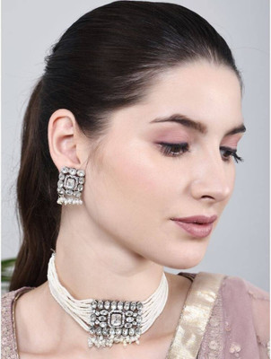 SRK Fashions Alloy White Jewellery Set(Pack of 1)