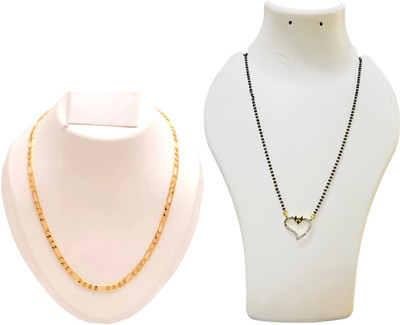 Charms Alloy Gold-plated Black, Gold Jewellery Set(Pack of 1)