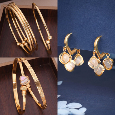 ANOUK Brass Gold-plated Yellow Jewellery Set(Pack of 3)