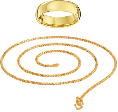 mattrachaya Brass Gold-plated Gold Jewellery Set(Pack of 2)