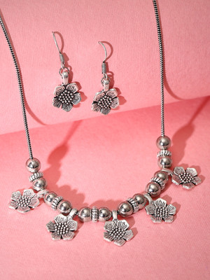 Rubans Elements Alloy Silver Silver Jewellery Set(Pack of 2)