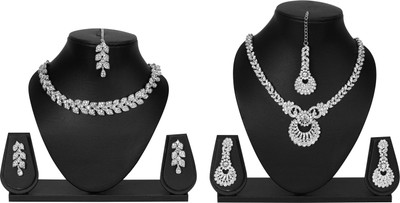 maayeri JEWELS Alloy Silver Silver Jewellery Set(Pack of 1)