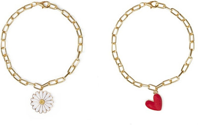EnlightenMani Alloy Gold-plated Bracelet(Pack of 2)