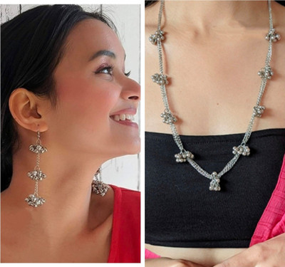 ISLANA Oxidised Silver Silver Jewellery Set(Pack of 2)