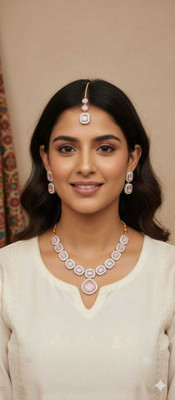 ICG Alloy Platinum White Jewellery Set(Pack of 1)