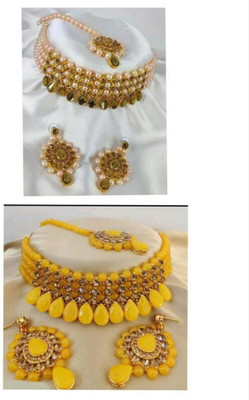 Ruhi Alloy Gold-plated Yellow Jewellery Set(Pack of 1)